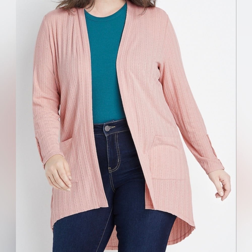 Maurices Pink Women's Cardigan Sweater